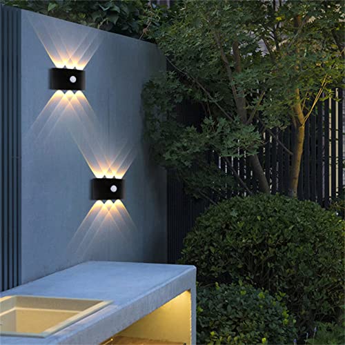Lámpara de Pared con Sensor de Movimiento Interior Exterior Blanco 3000K 7