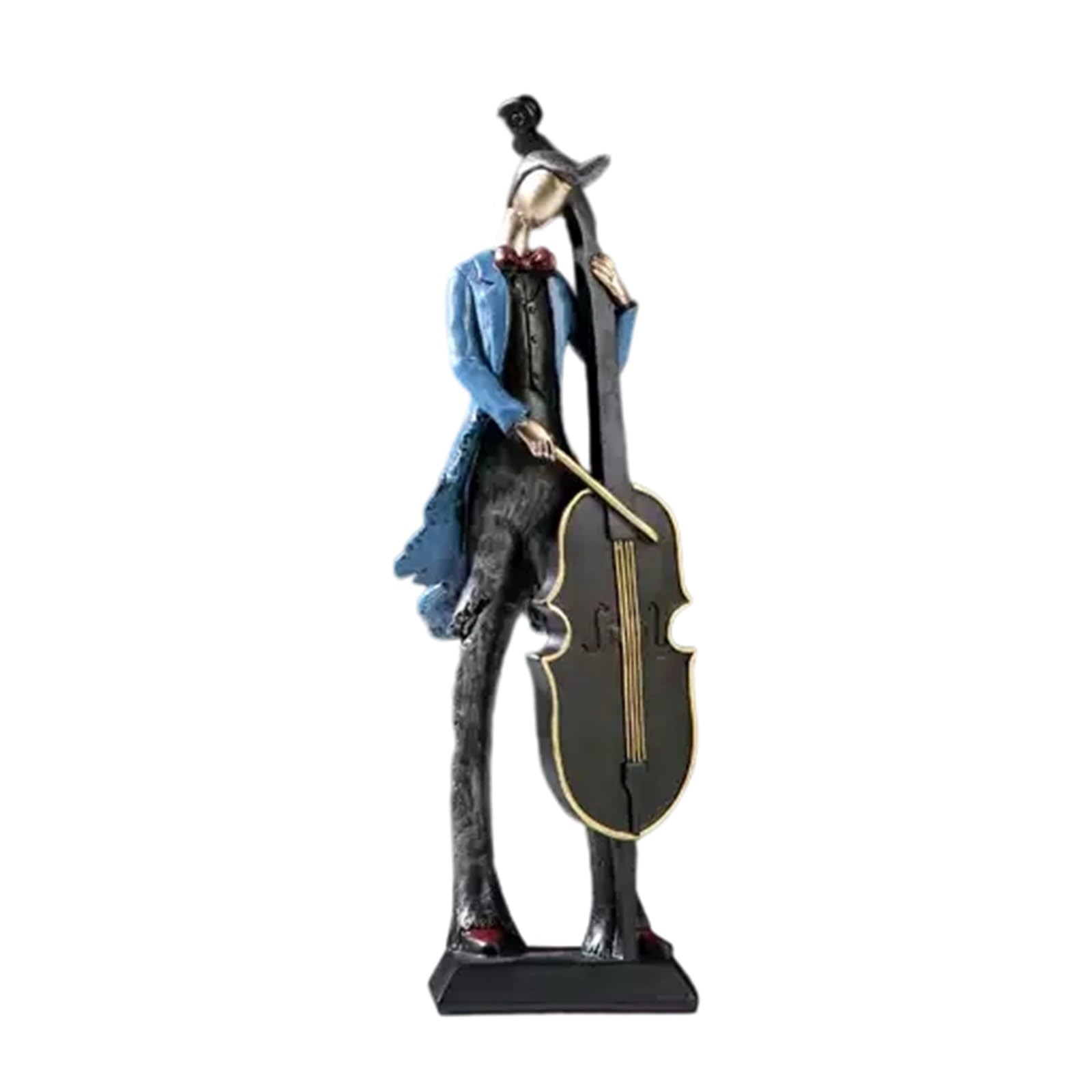 ZXFJYUIP Vintage Guitarist Saxophone Instrument Model Decorative Craft Musical Ornament(Type 1)
