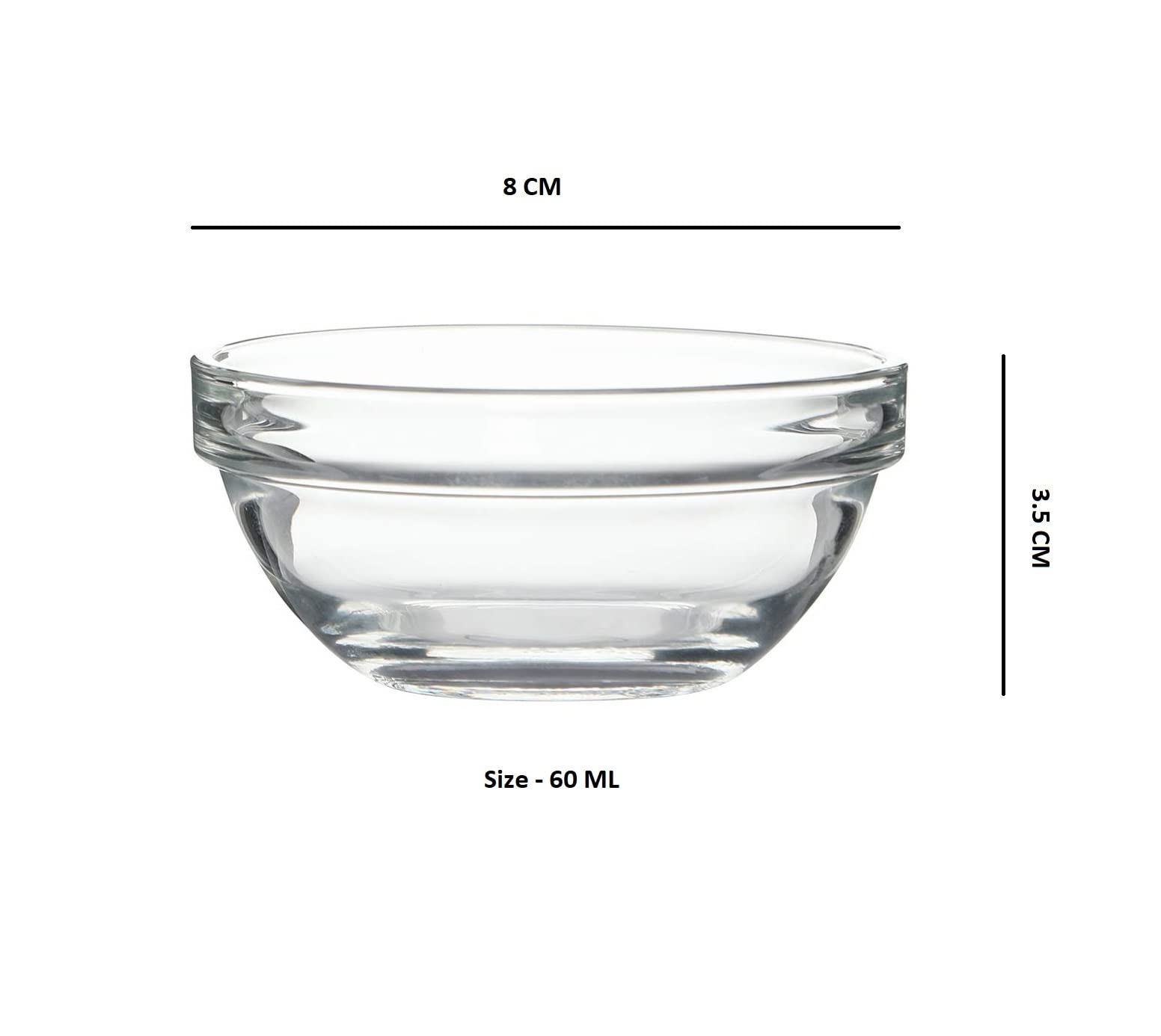 Glass Spice Bowls Set - 12 Small Bowls -2