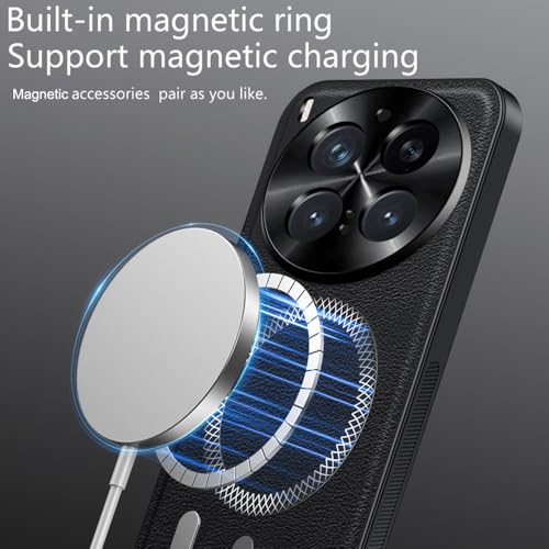 Image of for vivo X300 Pro 5G Magnetic Case PU TPU PC Phone Back Cover with Metal Lens Frame - Brown