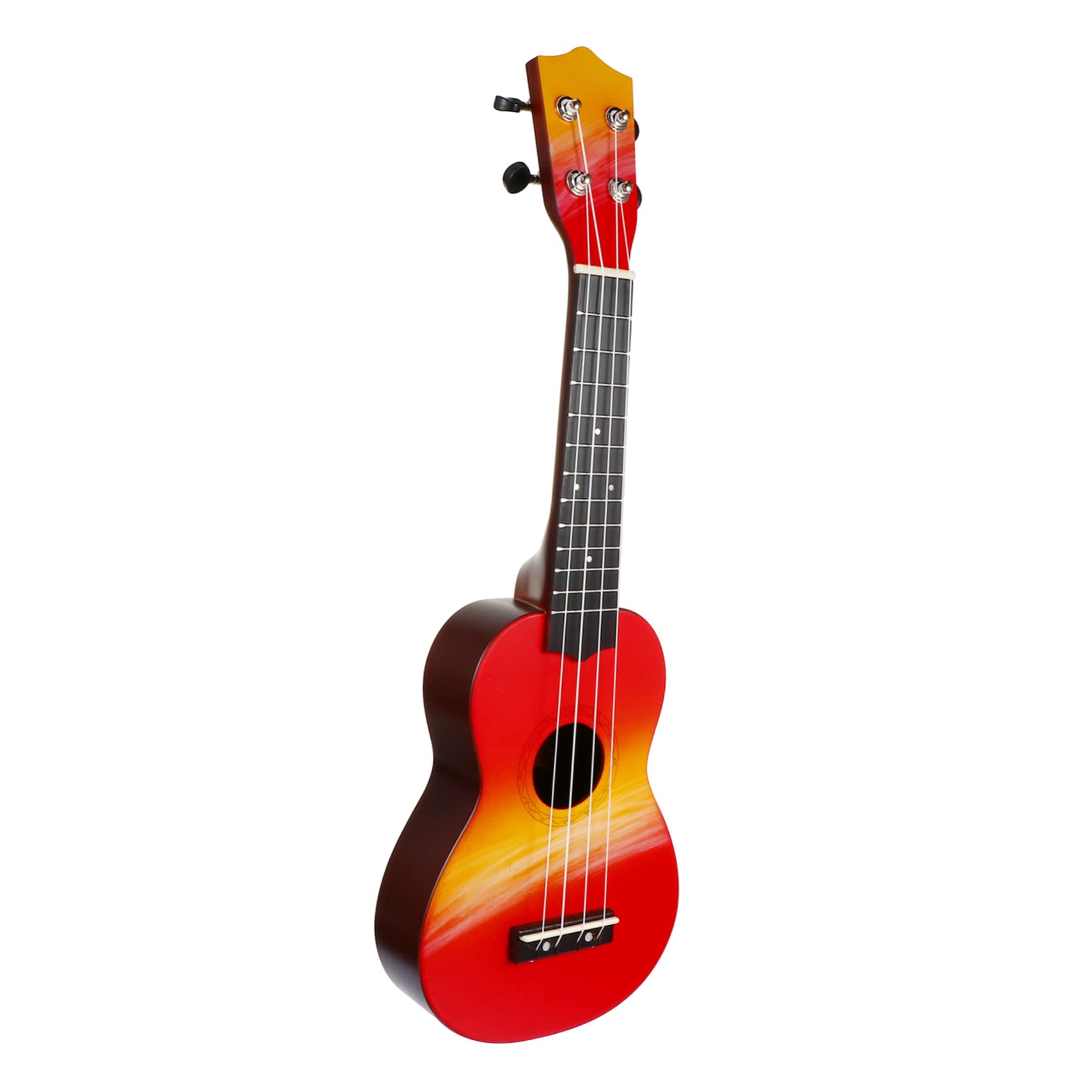21-zoll Holz Ukulele mit Cartoon Bemalung für Kinder | 1 Satz, Kreative Ausführung, Praktische Handhabung, Klangbild, Kleiner Gitarre als Starter Instrument