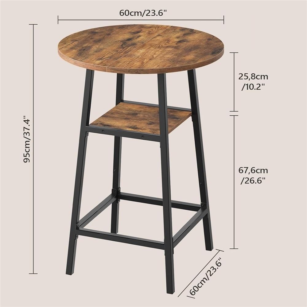 Table de Bar Table de Bar Ronde Moderne et Haute, Style Industriel, for Salle à Manger ou pub