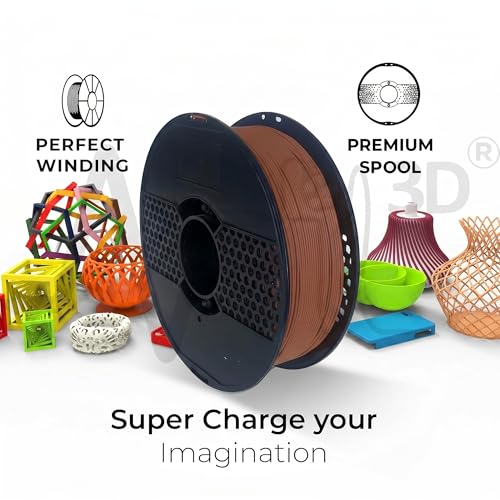 Image of NFIL3D 1KG Net Rpla Brown 3D Printer Filament | Filaments for 3D Printer| 1.75mm| Accuracy - + /- 0.015mm | 1000g 3D Filament, 250g Spool & 350g Packaging Weight (Total Weight 1.6KG)
