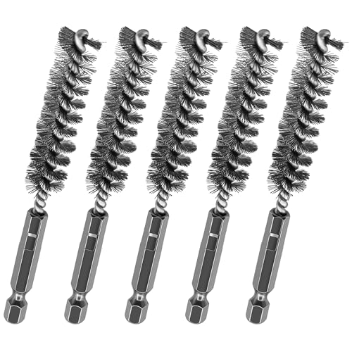 Image of 5Pcs 7 /16 inch Stainless Steel Wire Bore Brush for Power Drill Cleaning