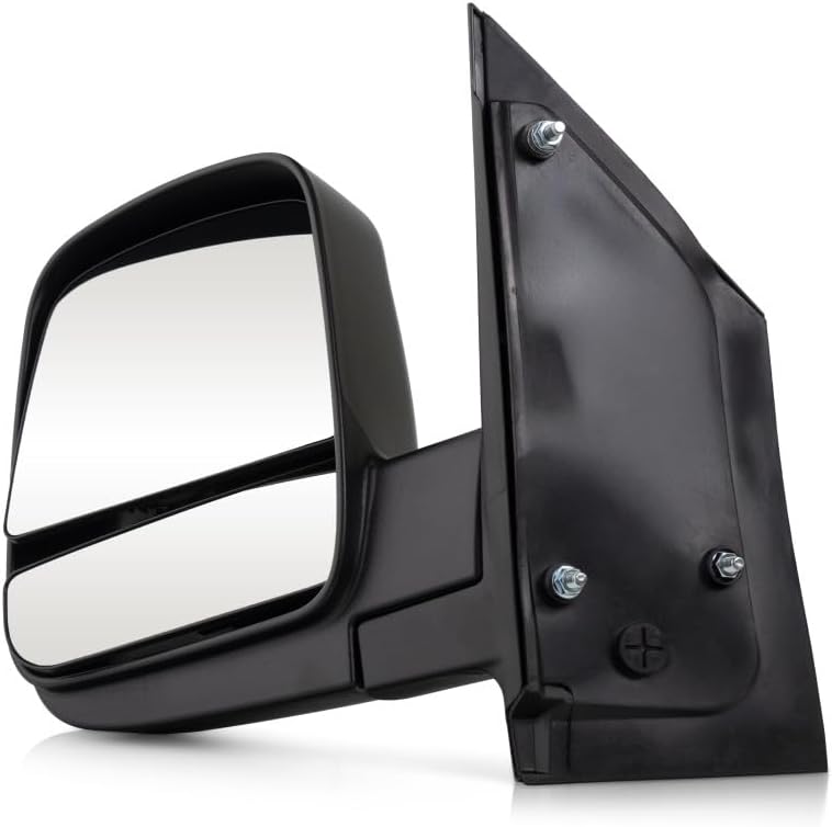 For Chevy Express 3500 2008-2021 Door Mirror Driver Side | Dual Glass | Manual Folding | Non-Heated | Textured Black | Replacement For 20838065 | GM1320395