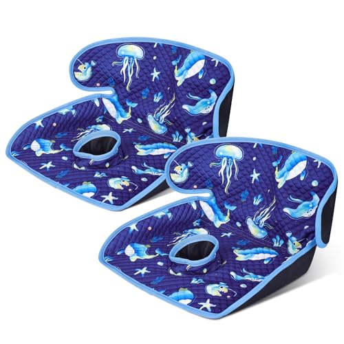 Image of Babenest Car Seat Potty Protector Cover -Waterproof Carseat Training Liner for Baby &Toddler Shower Gifts, Dry Piddle Pee Pad with Fun Designs for Strollers & Infant Car Seats (2pcs Whale-Blue)