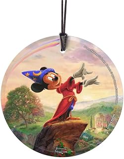 Disney Fantasia Mickey Mouse 3.5 in Hanging Glass Print | Hanging glass print | Bedroom or office display | Disney fan gift