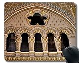 5. respaldo no deslizante; Cojín de ratón Antideslizante de Caucho Natural rectángulo Cojines de ratón, fe fe Notre-Dame Goma Mousepad Cosido Frontera