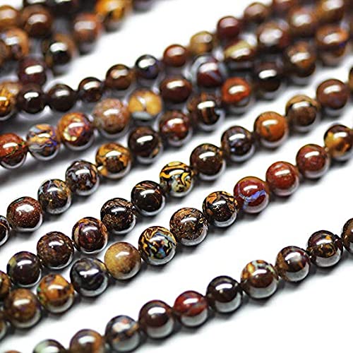 Perles opale boulder australienne 5mm, la magie des pierres gemmes