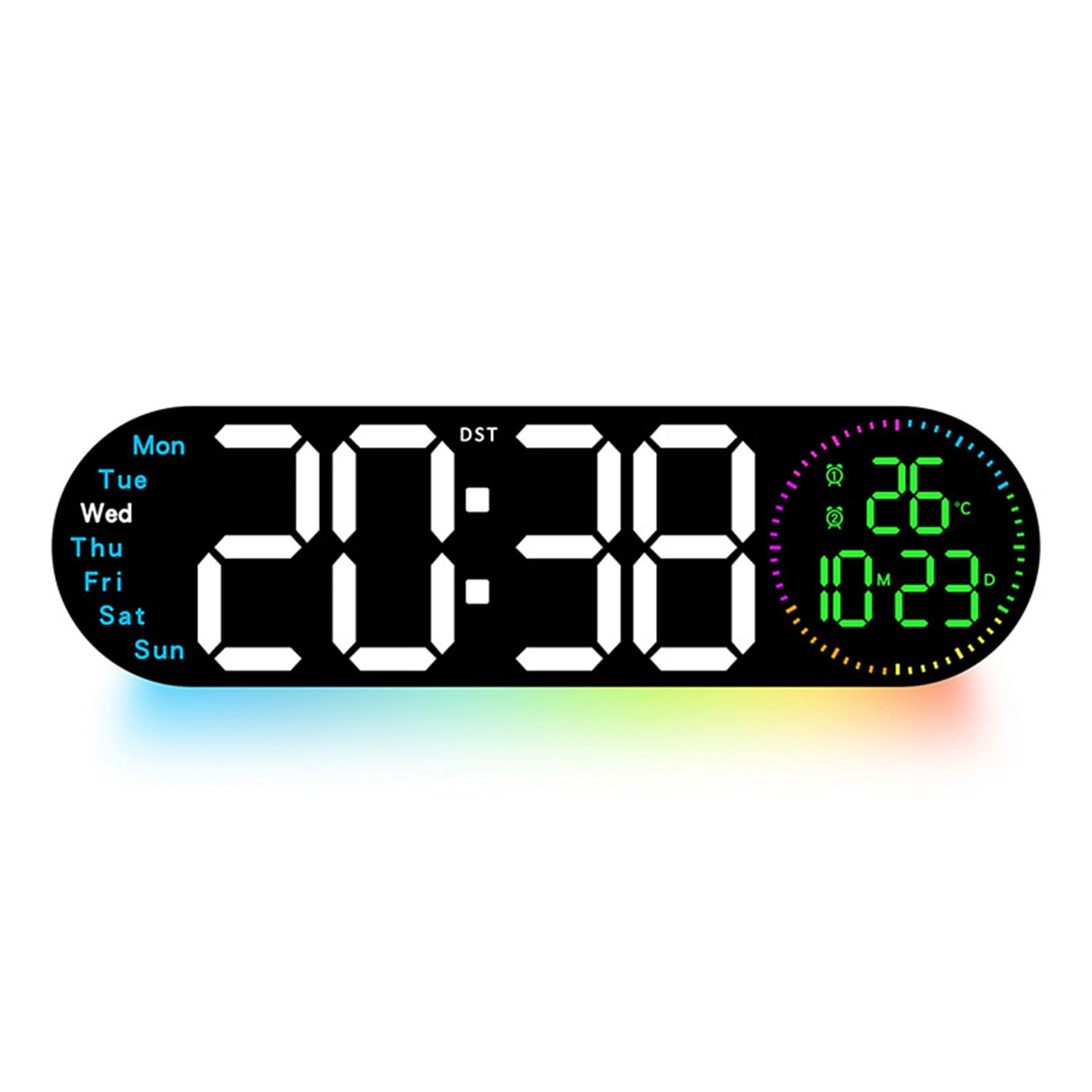Tsophreniq Modern LED Digital Clock Digital Alarm Clock with Adjustable Brightness and Volumes Perfect for Travel and Home Use Alarm