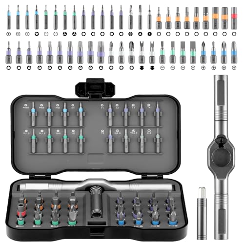 50 In 1 Ratchet Screwdriver Set, Multi Precision Bits Magnetic Ratcheting Screwdriver Set with Storage Case - image 1