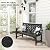 nalone Outdoor Bench with Cup Holders, HDPE Porch Bench Fade Proof (Black)
