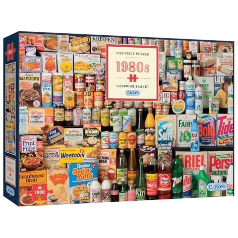 1980s Shopping Basket Vintage Jigsaw Puzzle Cover