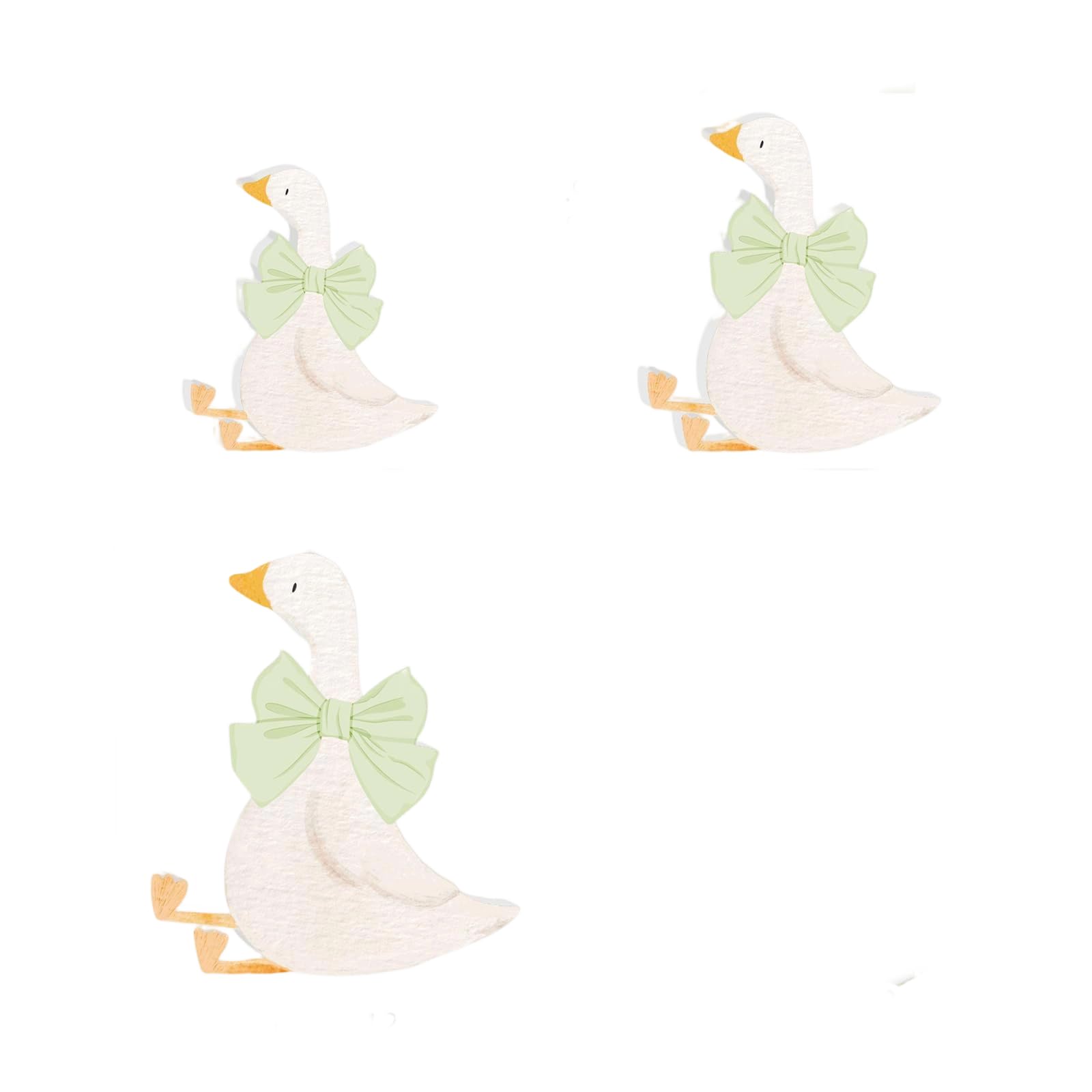 hogtnd 3 Pieces Handmade Wooden Goose Statue Ornaments Birthday Halloween Festival Table Decoration Festival Ornaments