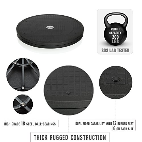 Aleratec Dual Sided Tv Swivel Base Stand, 360˚ Rotation Lazy Susan Turn Table For Televisions, Monitors, Mid-Century Modern Tv Stand, Swivel Television Mount Featuring Heavy Duty 200Lb Capacity - 12" #TOP2