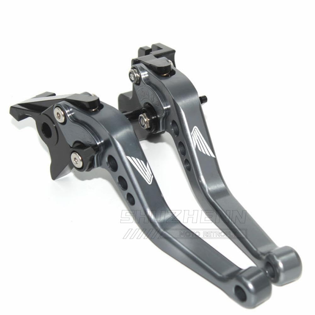 Kwukddkan Titanium Adjustable Motorcycle Brake Clutch Levers Compatible With Cbr600 F2 F3 F4i Cbr900rr Vtx1300 Nc700 S X(Titanium)