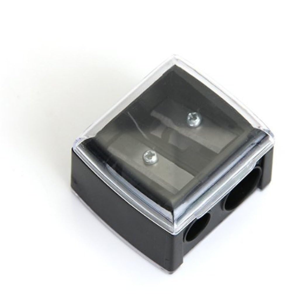 Sacapuntas de lápiz cosmético de precisión for delineador de ojos de cejas sacapuntas de lápiz de 2 agujeros/39