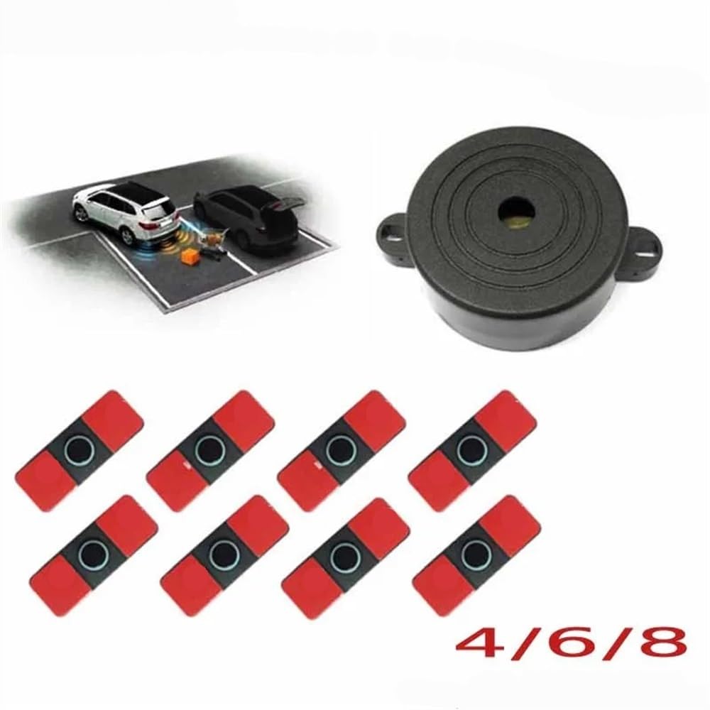 Kit sensori parcheggio Sensore di parcheggio con 8 6 4 sonde, cicalino retromarcia, radar, rilevatore auto