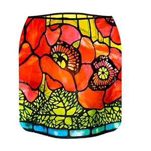 MODGY Luminary Lanterns 4-Pack - Floating LED Candles with Batteries Included - Luminaries are Great for Weddings, Parties, Patios & Celebrations of All Kinds (Louis C. Tiffany Poppies)