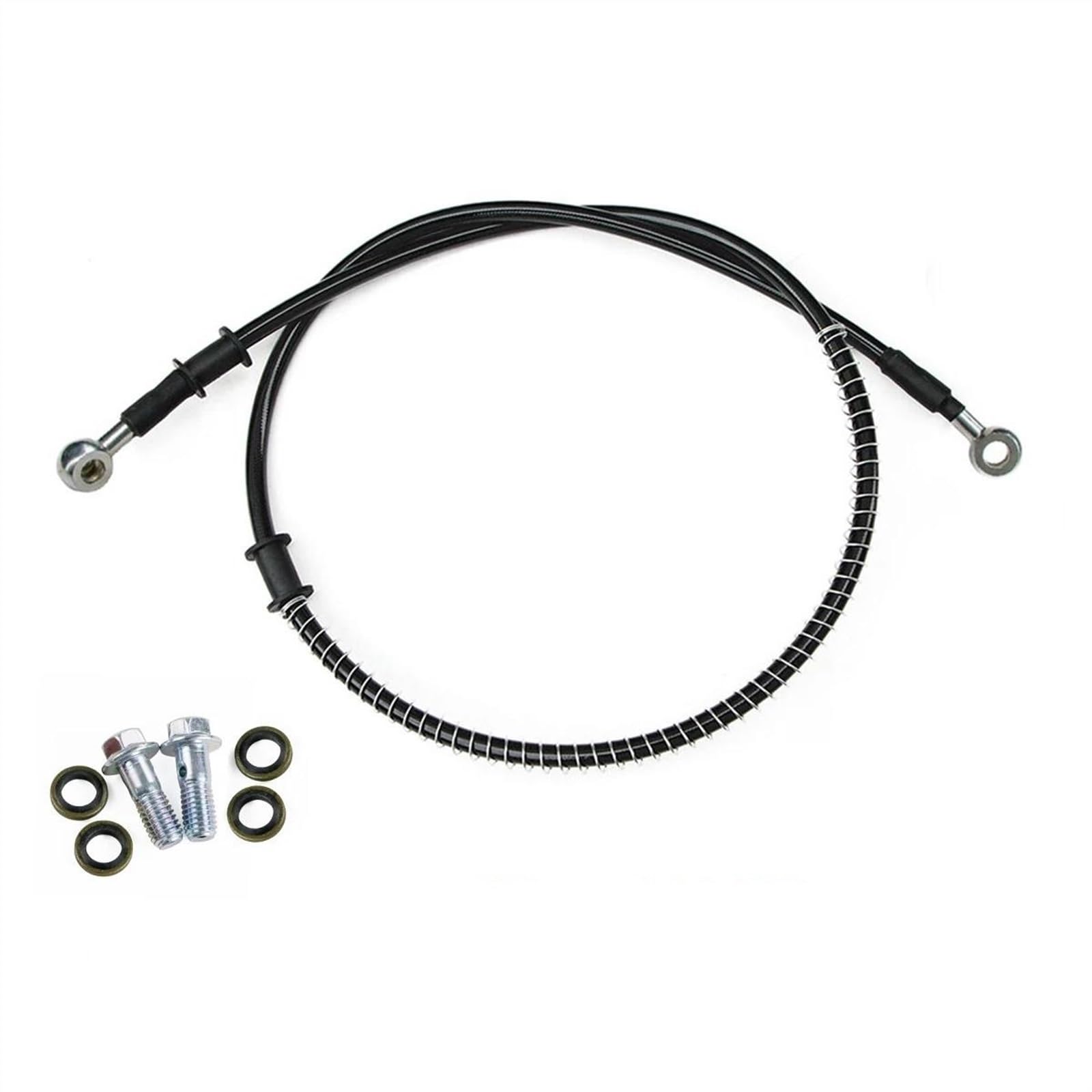 Motorbike Part M10 0 Degree 28 Universal Motorcycle Braided Line Steel Brake Hose Cable Hydraulic Pipe 400mm-2300mm(1700mm)