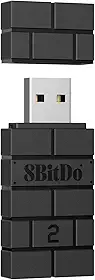 8BitDo Adaptador USB sem fio 2 para Switch/Switch 2, Windows PC, Mac e Raspberry Pi, compatível com controle Xbox Series X e S, controle Bluetooth Xbox One, Switch Pro e PS5 (preto)