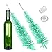 2 Pièces Brosse bouteille, 43cm brosse de nettoyage longue vert pour la bouteille, longueur du 16.9 pouces, avec manche longue en fer