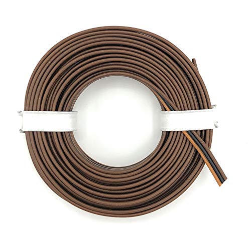 BELI-BECO L318/5 Kabel - Kupferlitze 3 x 0,14 mm² (1x18x0,10 mm) - Drillingsleitung - 5 m Ring (Fleischmann-Farben: Hellbraun-Schwarz-Dunkelbraun)