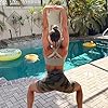 Evercute Sports Bra for Women Padded Medium Support Criss Cross Strappy Bras Seamless High Impact Yoga Exercise Athletic Bras