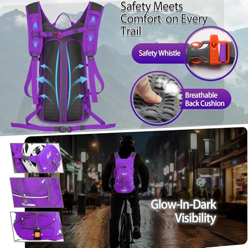 Image of WOLT Hydration Backpack 18L Hiking Water Backpack with 2L Water Bladder for Men Women, Hydration Pack for Running Cycling Biking and Climbing