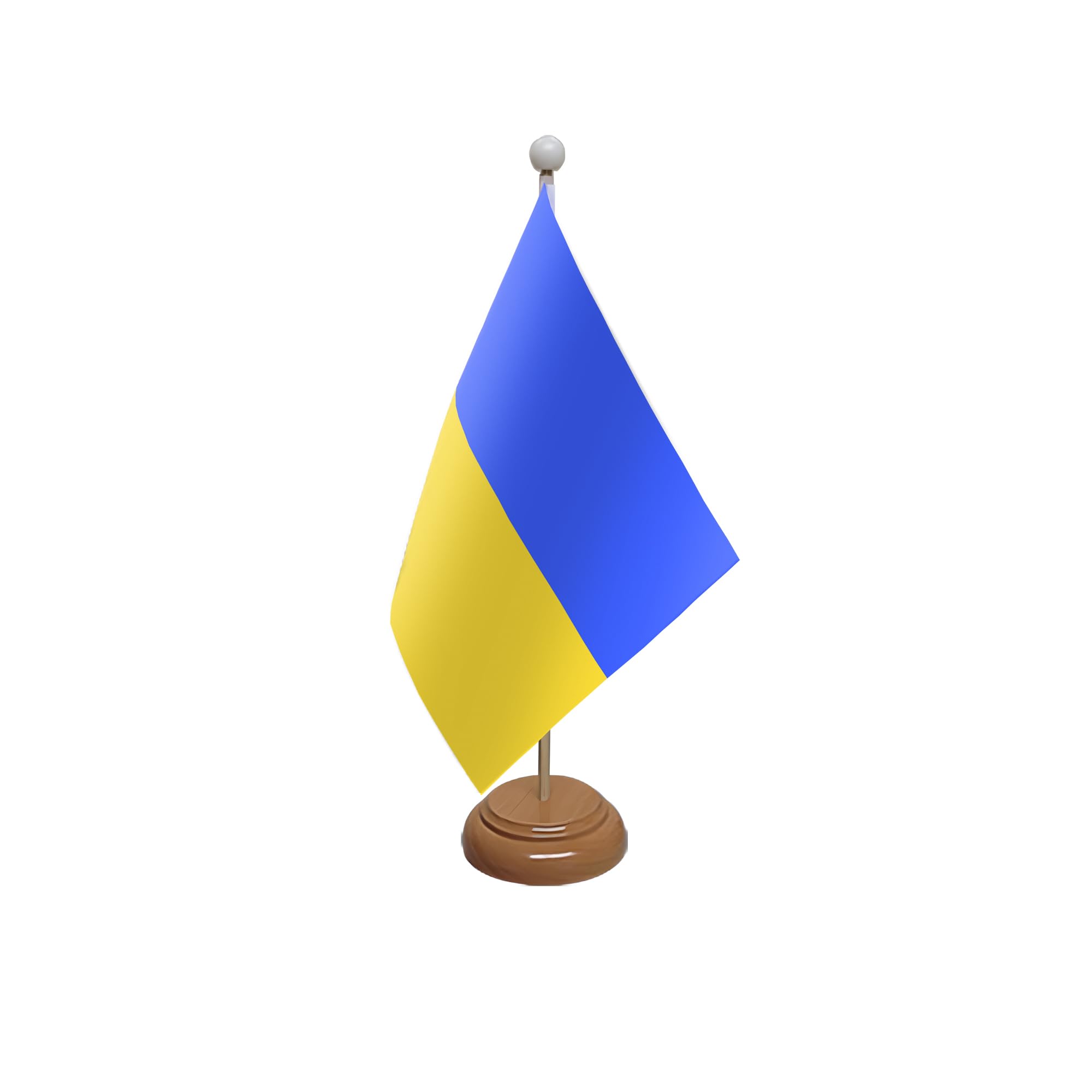 Flagtex Ukraine Wooden Table Flag With Wooden Base — image 1