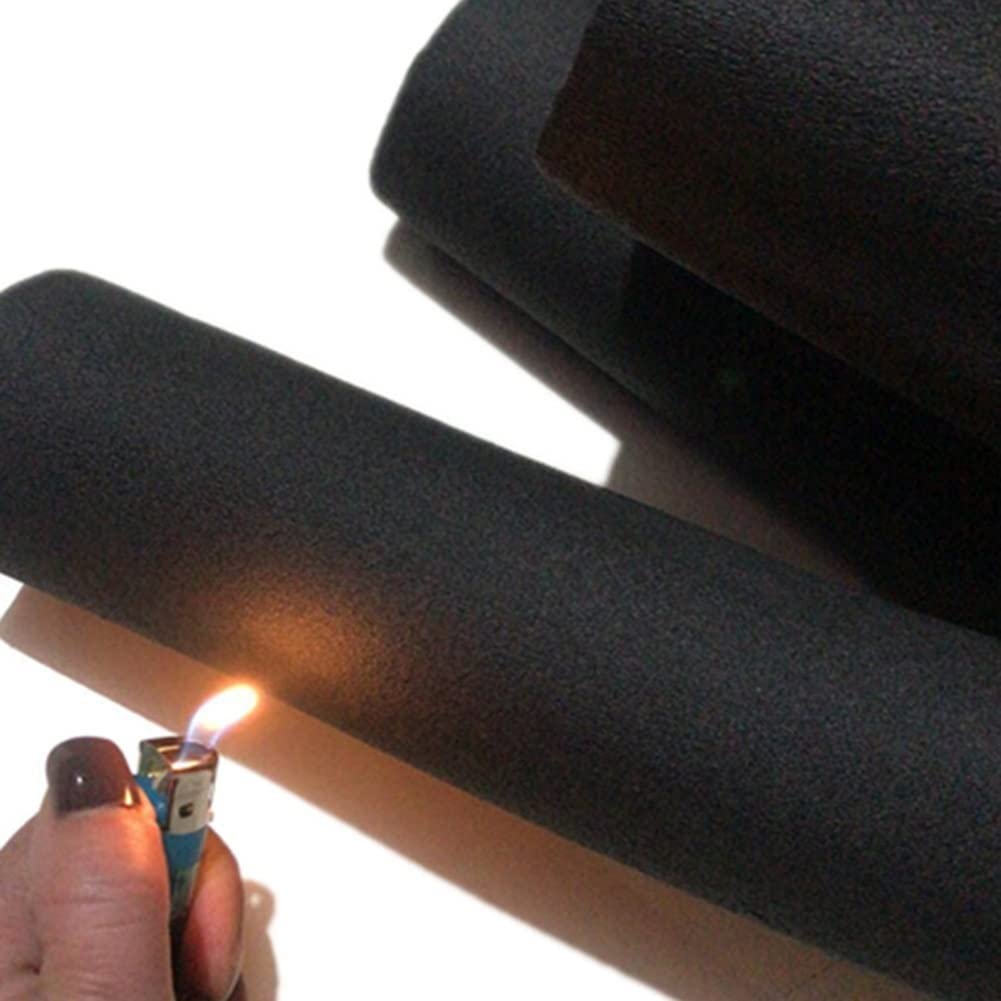 Espuma aislante para tuberías, cubierta aislante de goma negra para tuberías de plomería térmica de aire acondicionado, paquete de 1 (89 MMx30 MMx1,9 M)