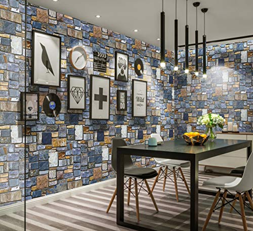 wolpin Wall Stickers DIY Decals Wallpaper 3D Brick Stone Self Adhesive, Multicolor Stone wolpin Wall Stickers DIY Decals Wallpaper 3D Brick Stone Self Adhesive, Multicolor Stone