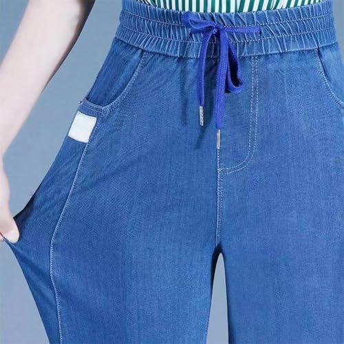 Jeans for Women, Comfy Jeans for Women High Waist Ultra-Stretch Mom Jeans, New Comfy Mom Jeans Elastic Waist Denim Pants2