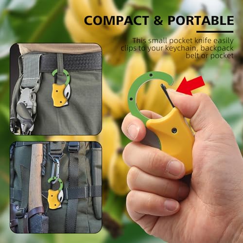 Image of Small Pocket Knife for Men,Pocket Utility Knife with 1.38''Sharp Blade,Cute Folding Knife Box Cutter,Mini EDC Knives for Everyday Carry,Ideal Gifts for Men and Women(Yellow)