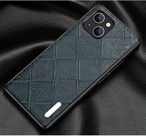 Coque iPhone 14 Plus antichoc étui cuir bleu enveloppant protection écran et optique
