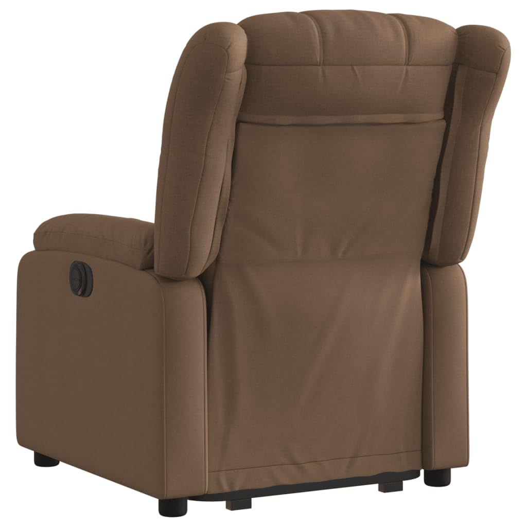 Homgoday Relaxsessel mit Aufstehhilfe Fernsehsessel Aufstehsessel Verstellbar Sessel Ruhesessel Polstersessel mit Liegefunktion Relaxsessel TV Sessel Wohnzimmer Braun Stoff