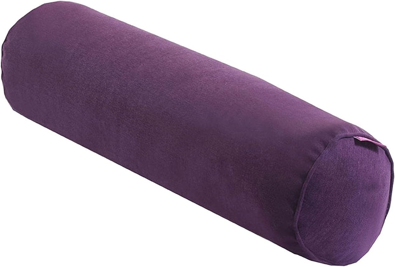 SIMILAR Round Neck Pillow Cylinder Pillows Hollow Cloth, Soft,Comfortable, Comfort Neck Bolster Pillow Roll for Ankle Bed Vertebra Stomach Leg, Deep Purple