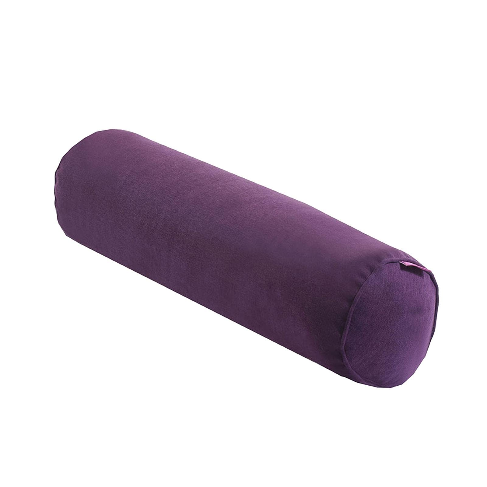 Esquirla Round Neck Pillow Cylinder Pillows Hollow Cloth, Soft,Comfortable, Comfort Neck Bolster Pillow Roll for Ankle Bed Vertebra Stomach Leg, Deep Purple