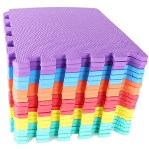 Faxatuo Exercise Mats, 20pcs Gym Flooring Mat, Foam Exercise Mats, Interlocking Puzzle EVA Floor Tiles, Exercise Equipment Mats For Home Workout