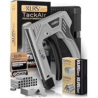 KLRStec TackAir Agrafeuse Manuelle – Tacker à Gâchette par Traction – Agrafeuse Bois & Tissu – Pistolet à Agrafes avec 2000 Agrafes Type D & T – Ergonomique, Puissante & Durable