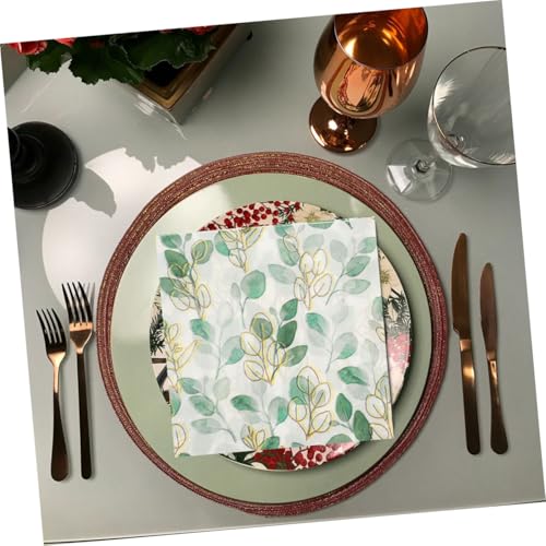 Toallas de papel para decoración PRETYZOOM con diseño floral para mesas de eventos 4