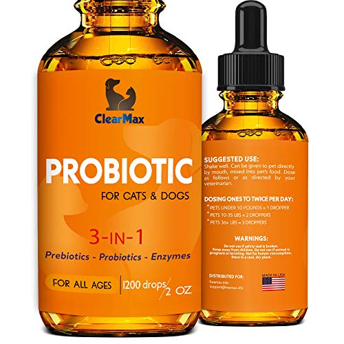 Probiotics for Dogs - Cat Probiotic - Great Dog Probiotics and Digestive Enzymes for Pet - Dog Digestive Enzymes & Natural Prebiotic - Canine Probiotic - Probiotics for Cats - Puppy Probiotic