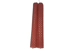 Beeswax Taper Candles Hand Rolled Terracotta Honeycomb Look