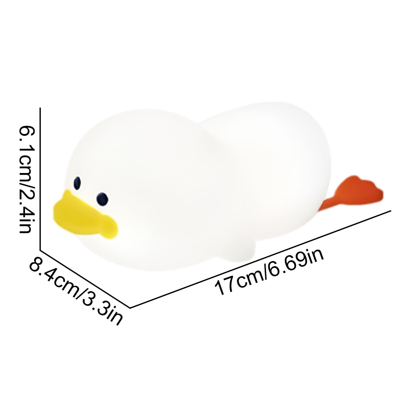 Lampada Notturna A Forma Di Anatra In Silicone: Luce Calda Dimmerabile, Ricaricabile USB, Timer 20 Min, Per Bambini