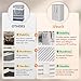 Lifewit Laundry Hamper Large Collapsible Laundry Basket, Freestanding Waterproof Clothes Hamper Storage with Easy Carry Handles for Clothes in Bedroom Bathroom College Dorm for Adults, Gray, 80L