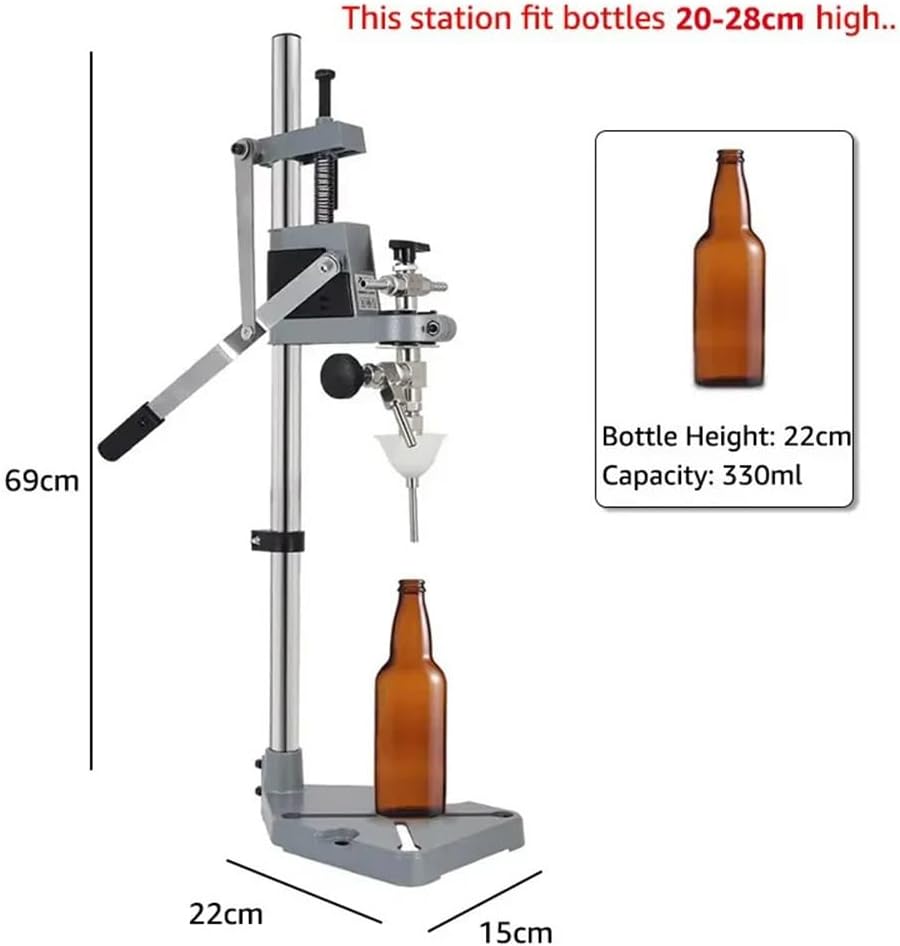 Bottle Filler, Manual Beer Bottle Filling Station, Counter Pressure Beer Bottling Machine, Metal Flexible Bottle Filler for Micro Breweries