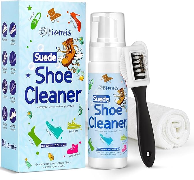 Viomis Suede Shoe Cleaner Kit - 200ml (6.76oz) Professional Suede & Nubuck Cleaner with Specialized...
