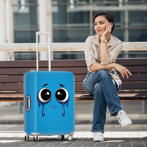 Image of Luggage Cover, Washable Funny Cartoon Suitcase Cover, Stretchable Travel Suitcase Protector Anti-scratch Bag Cover,S