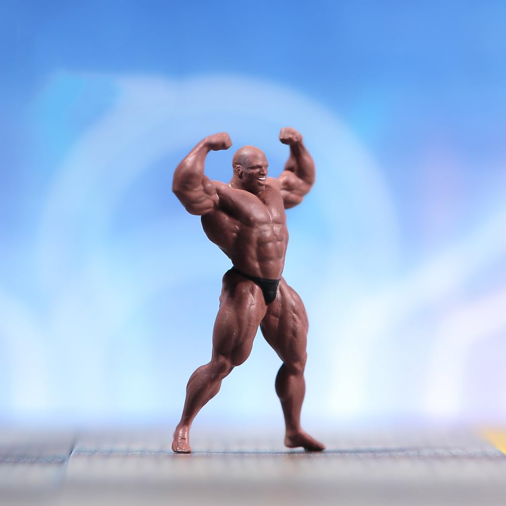 Amazon.com: ORIELOAN Bodybuilder Figure Model Miniature, 1/64