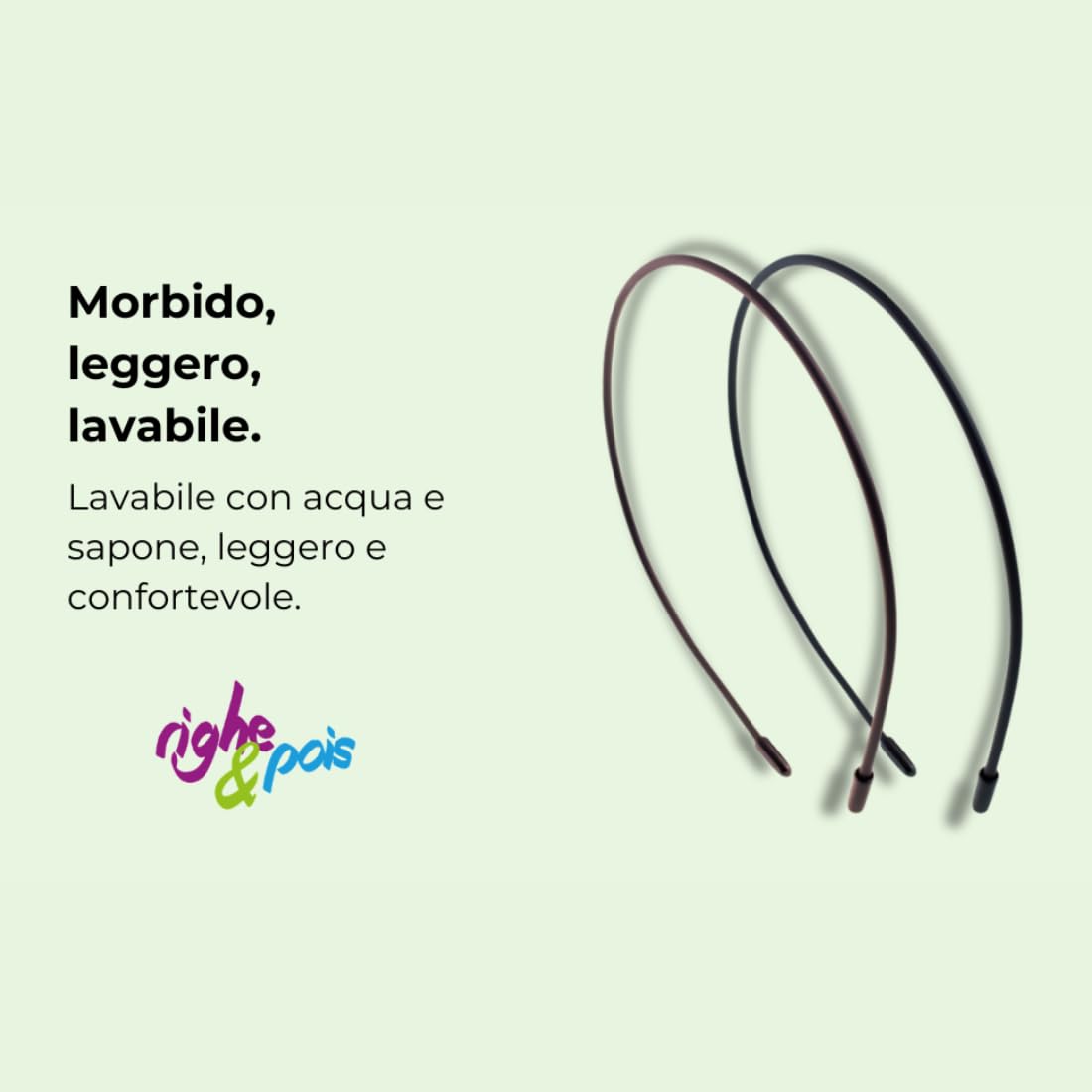 Cerchietto Capelli Donna e Uomo Sottile in Silicone, Antiscivolo, Leggero e Confortevole, Uso Quotidiano, Sport e Lavoro – Set 2 Hairband (Nero)